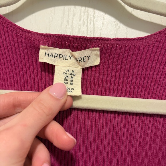 Pink Ribbed Bodysuit - Picture 2 of 3